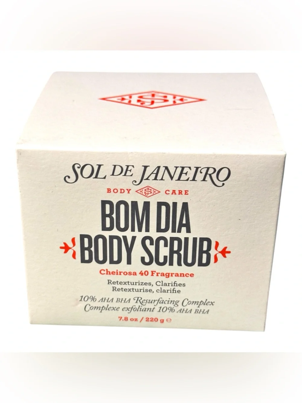 Sol de Janeiro Bom Dia Body Scrub 10% AHA BHA Resurfacing Complex 7.8oz $42 NEW